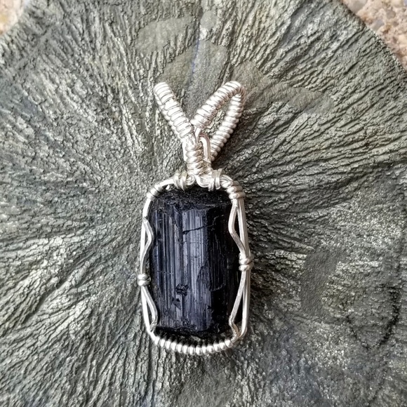 Krystal Perspective Jewelry - Black Tourmaline Wire Wrapped Pendant